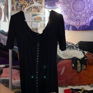 Black off the shoulder fashion nova dress